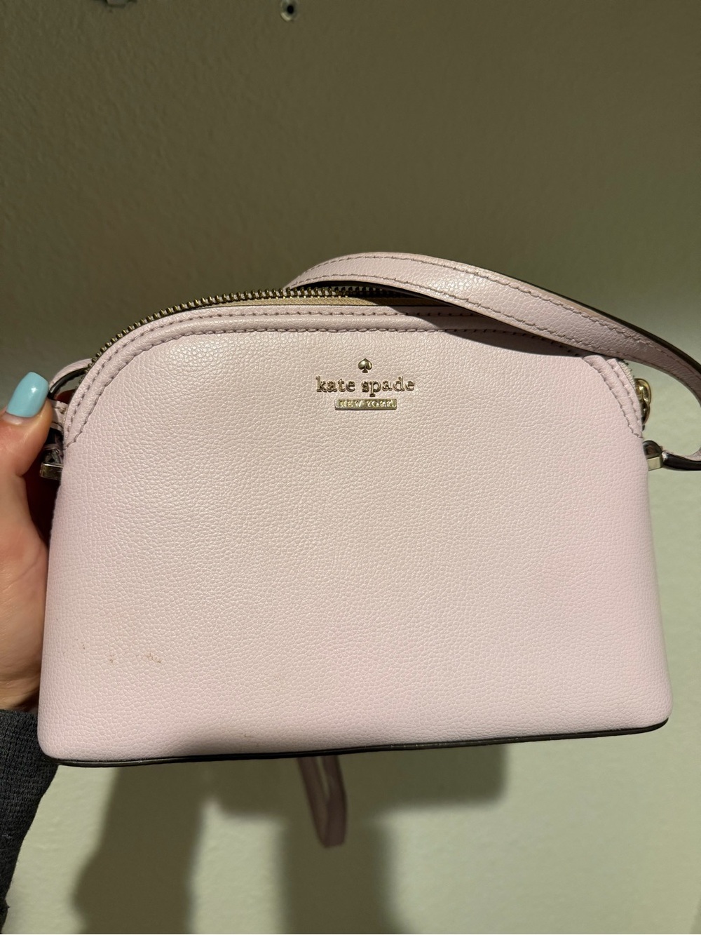 kate spade Light Pink Pebbled Leather Dome Crossbody Bag